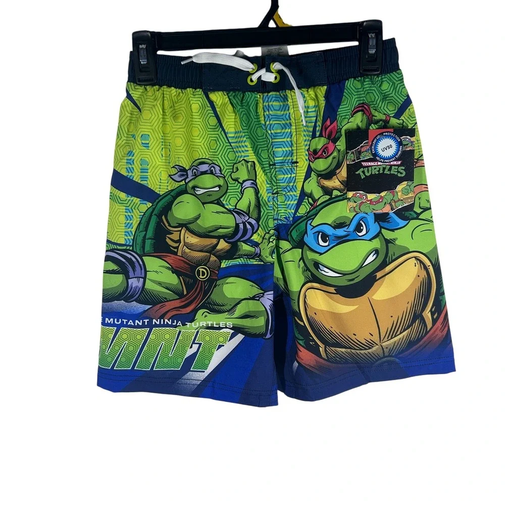 Nickelodeon Teenage Mutant Ninja Turtles Swim Trunks‎ Shorts Boy's L 10/12 NEW